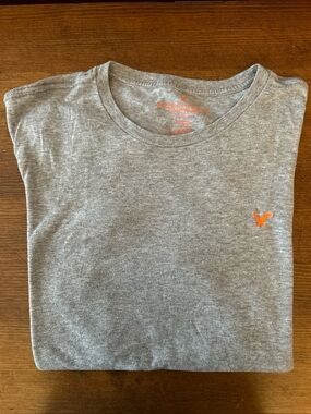 American Eagle Outfitters Men’s Gray Crewneck Short-Sleeve T-Shirt Size Large